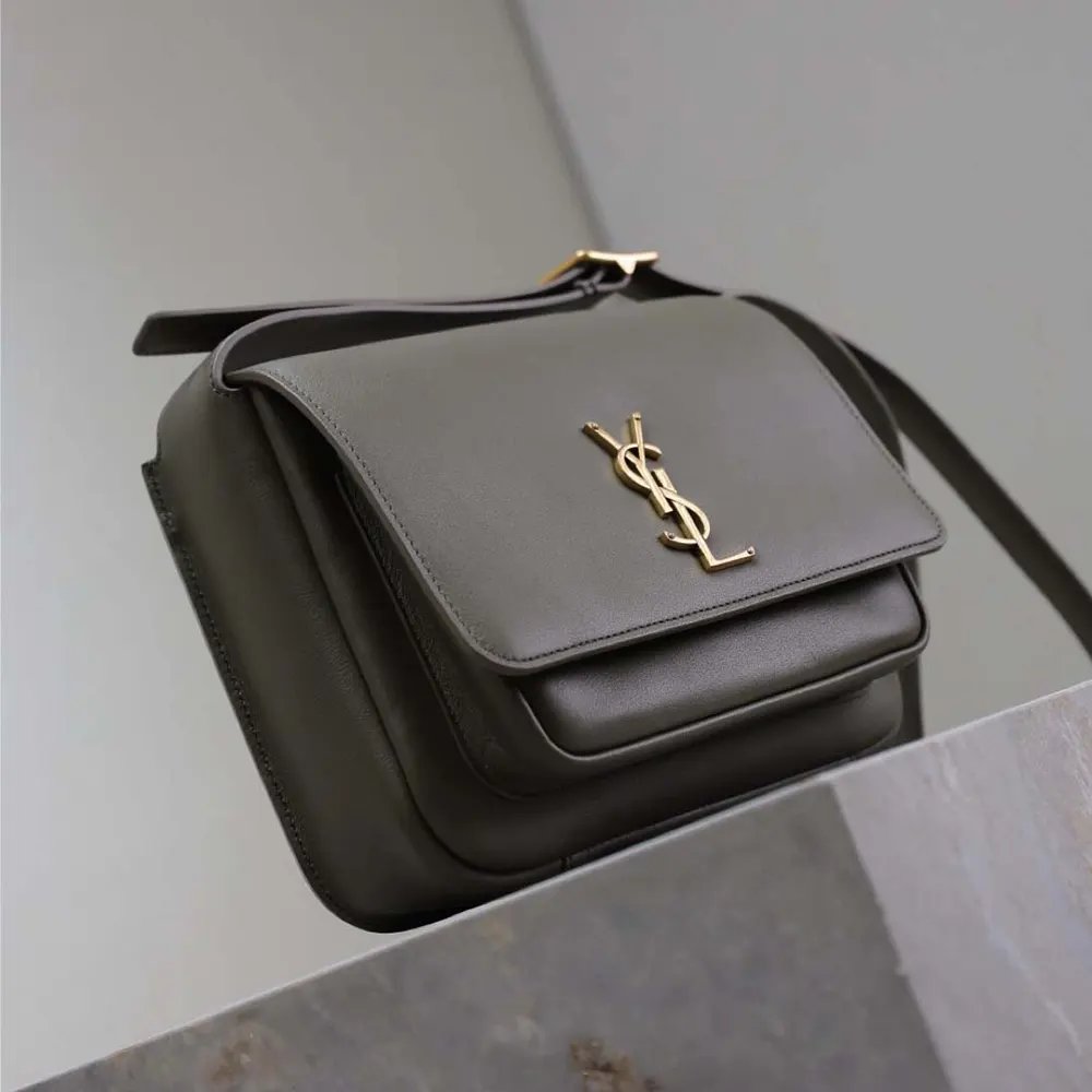 Saint Laurent YSL Women Niki Satchel In Leather-Dark Green - image 5