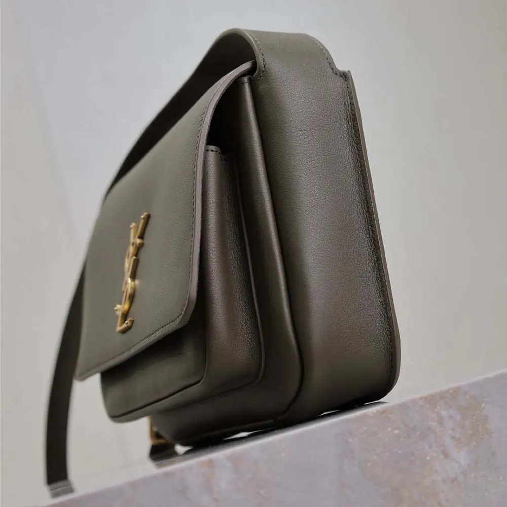 Saint Laurent YSL Women Niki Satchel In Leather-Dark Green - image 8