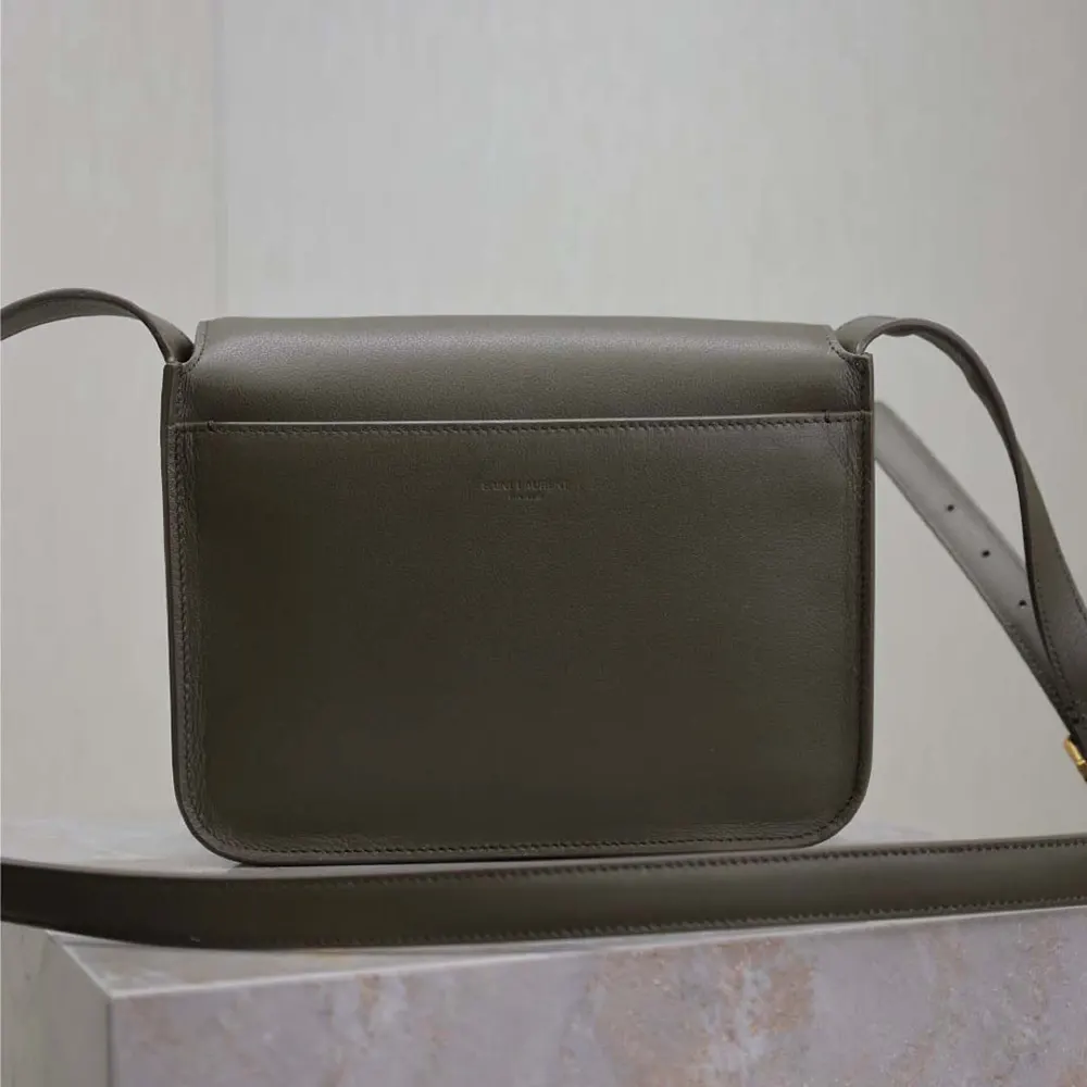 Saint Laurent YSL Women Niki Satchel In Leather-Dark Green - image 4