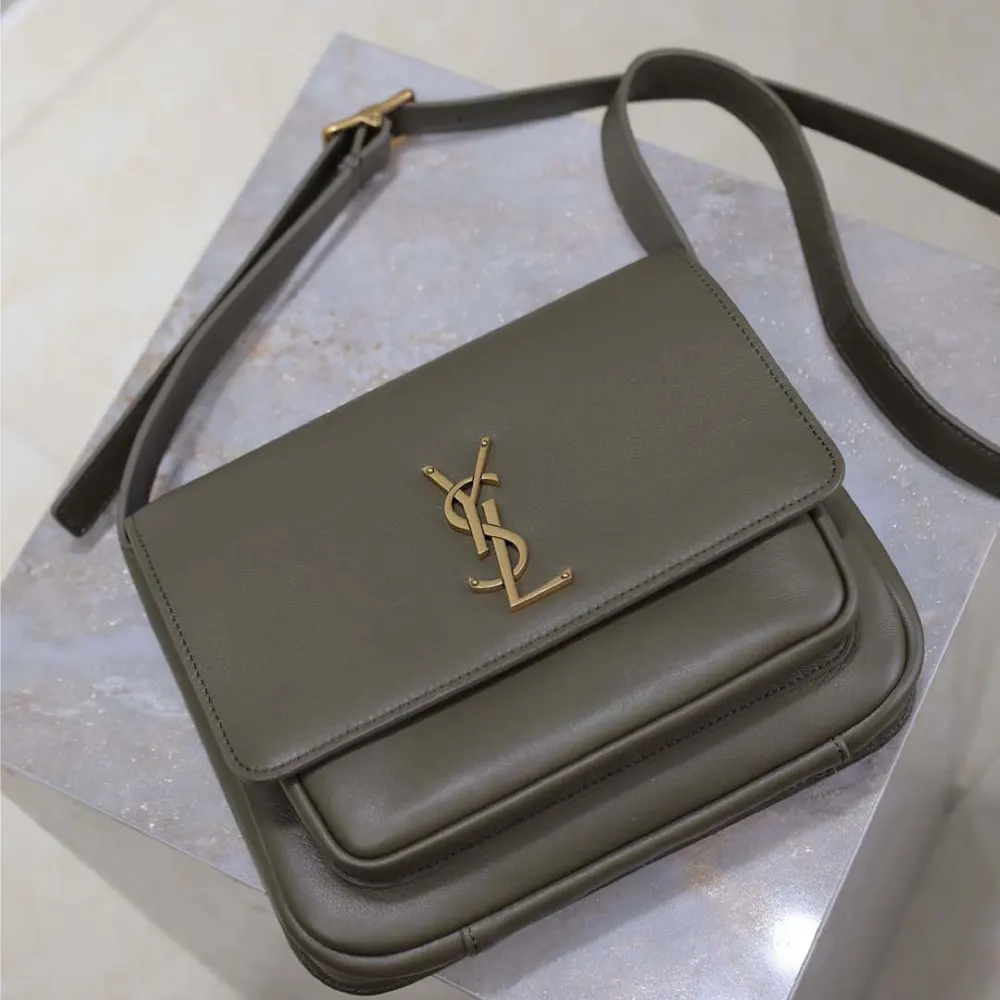 Saint Laurent YSL Women Niki Satchel In Leather-Dark Green - image 7