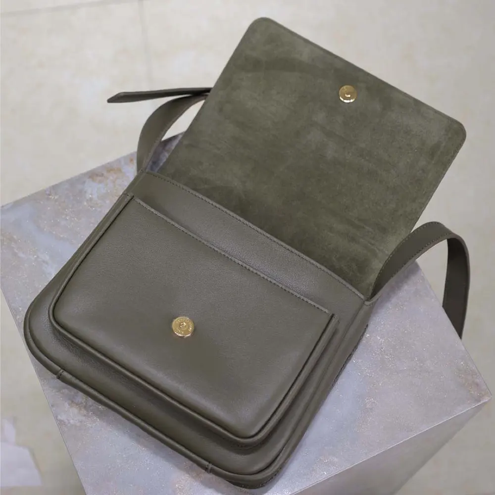 Saint Laurent YSL Women Niki Satchel In Leather-Dark Green - image 6