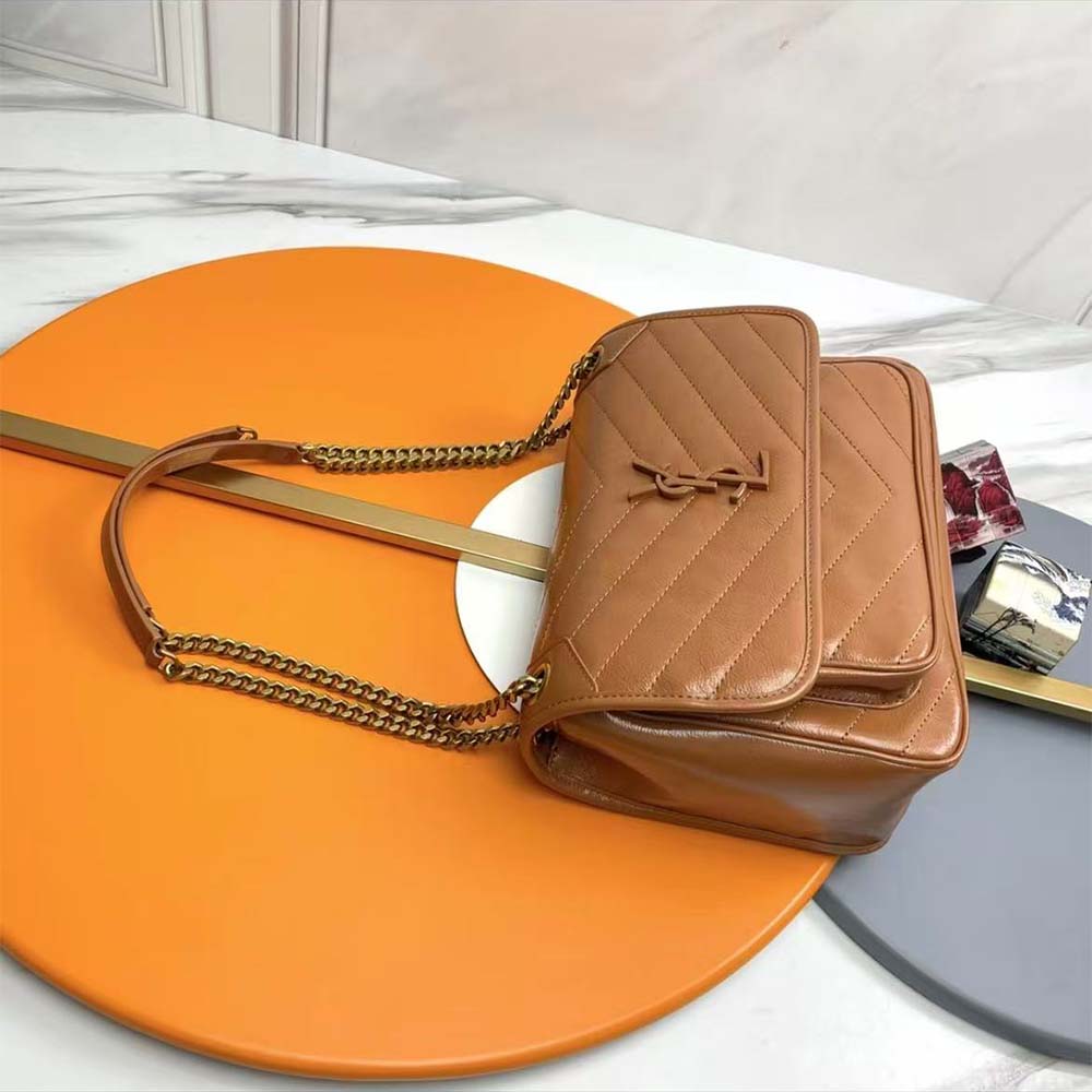 Side angle showing Saint Laurent YSL Women Niki Small shoulder strap detail