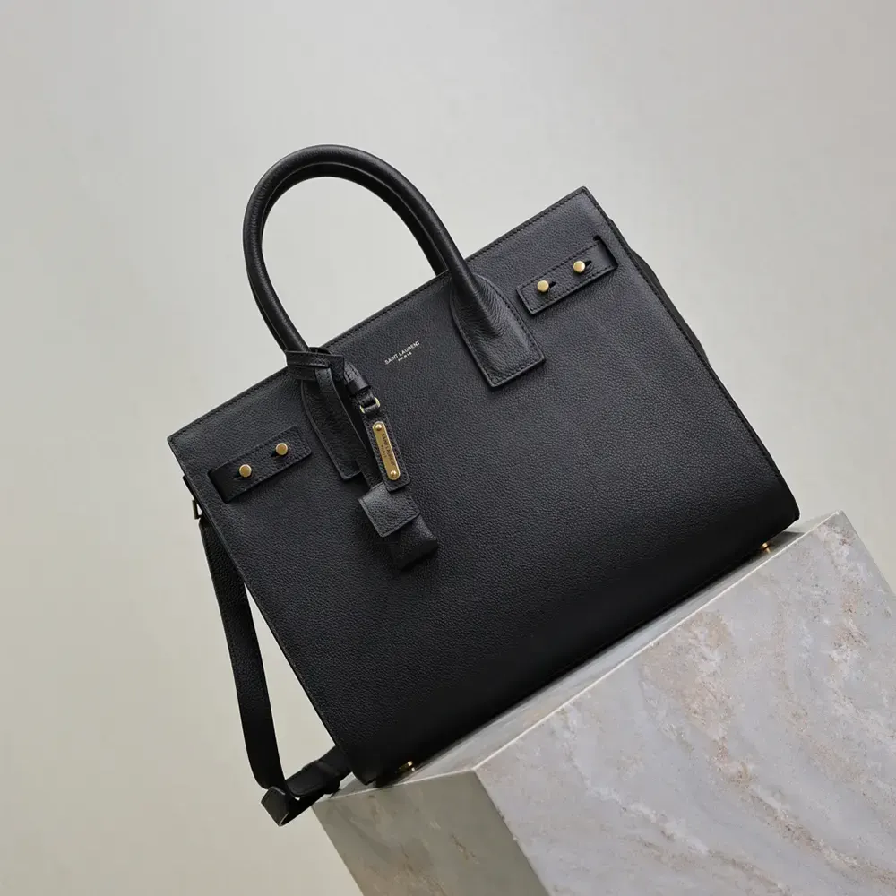 Saint Laurent YSL Women Small Sac De Jour In Supple Grained Leather-Black - image 4