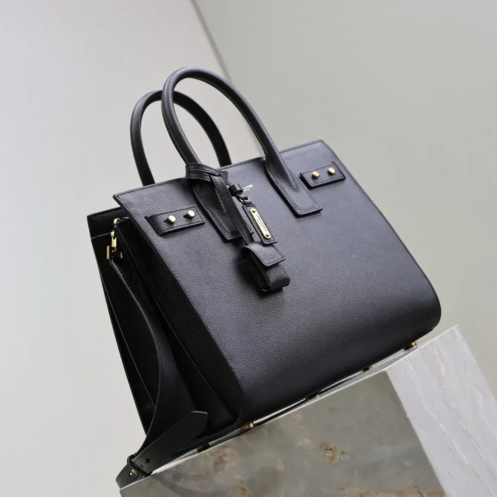 Saint Laurent YSL Women Small Sac De Jour In Supple Grained Leather-Black - image 5
