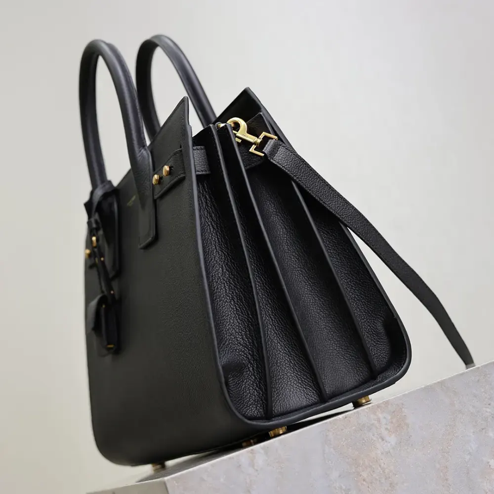Saint Laurent YSL Women Small Sac De Jour In Supple Grained Leather-Black - image 7