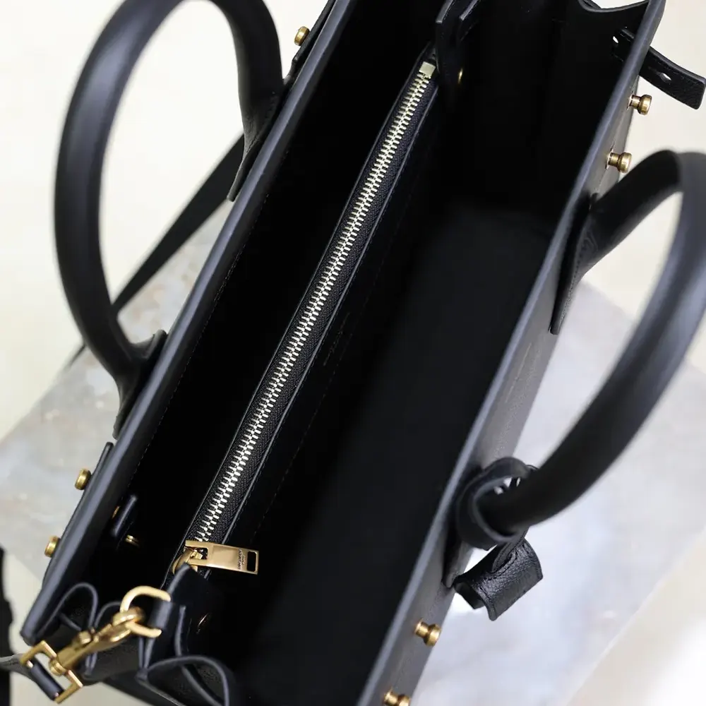 Saint Laurent YSL Women Small Sac De Jour In Supple Grained Leather-Black - image 9