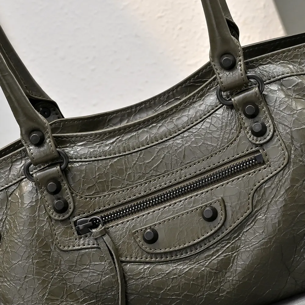 Balenciaga Women Le City Bag East-West In Army Green - image 8