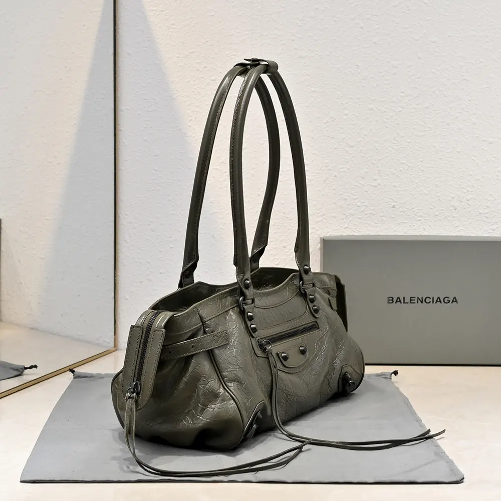 Balenciaga Women Le City Bag East-West In Army Green - image 4