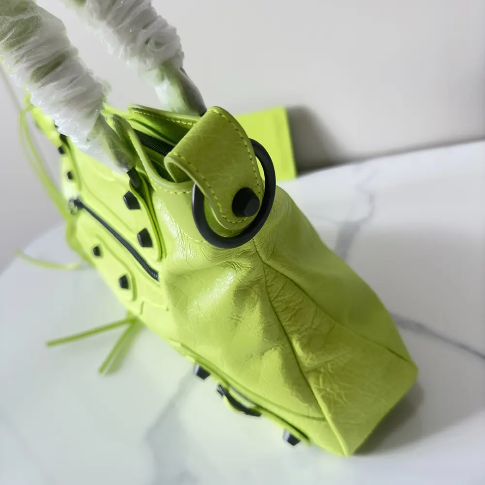 Balenciaga Women Le City First Bag In Granny Green Arena Storico Lambskin - image 6