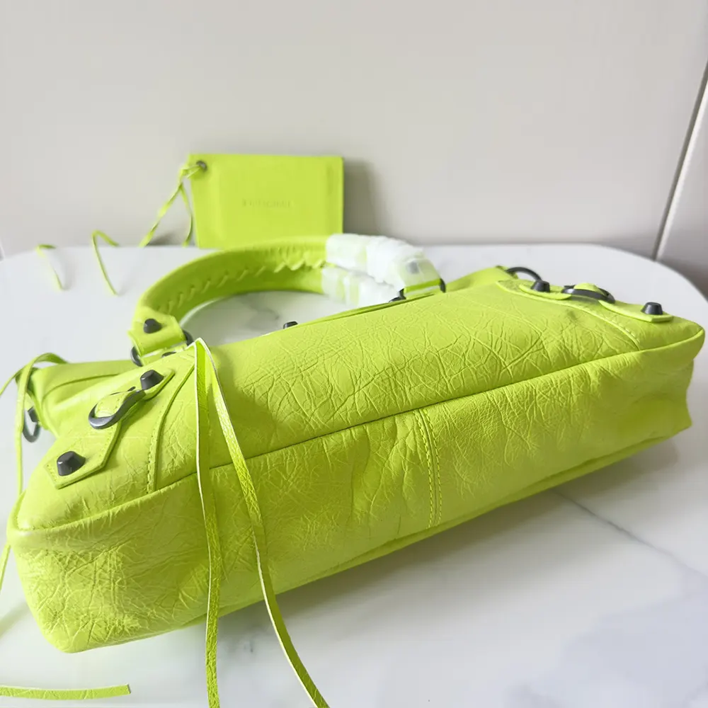Balenciaga Women Le City First Bag In Granny Green Arena Storico Lambskin - image 4