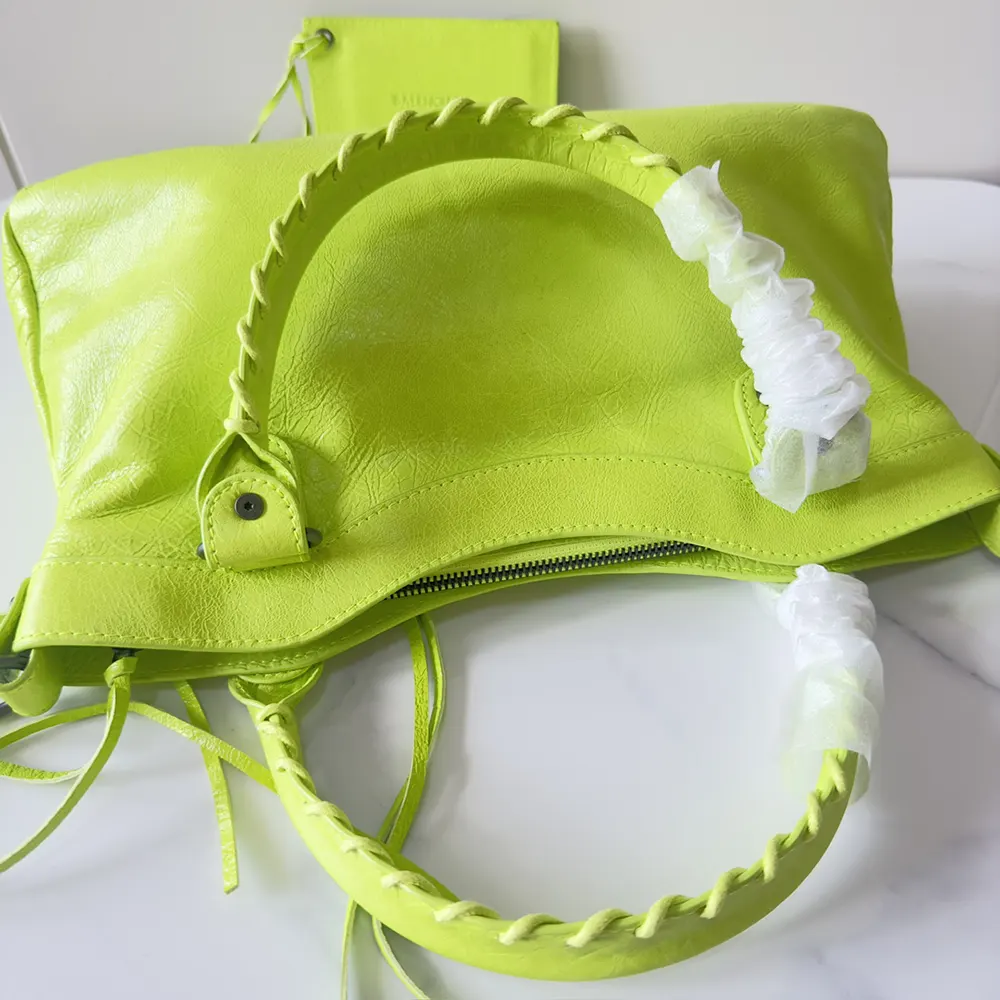 Balenciaga Women Le City First Bag In Granny Green Arena Storico Lambskin - image 9