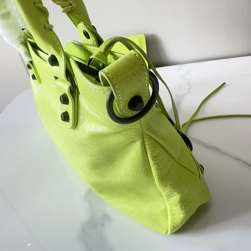 Balenciaga Women Le City First Bag In Granny Green Arena Storico Lambskin - image 7