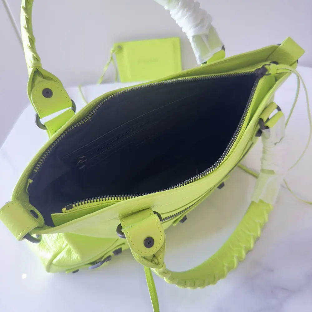 Balenciaga Women Le City First Bag In Granny Green Arena Storico Lambskin - image 8