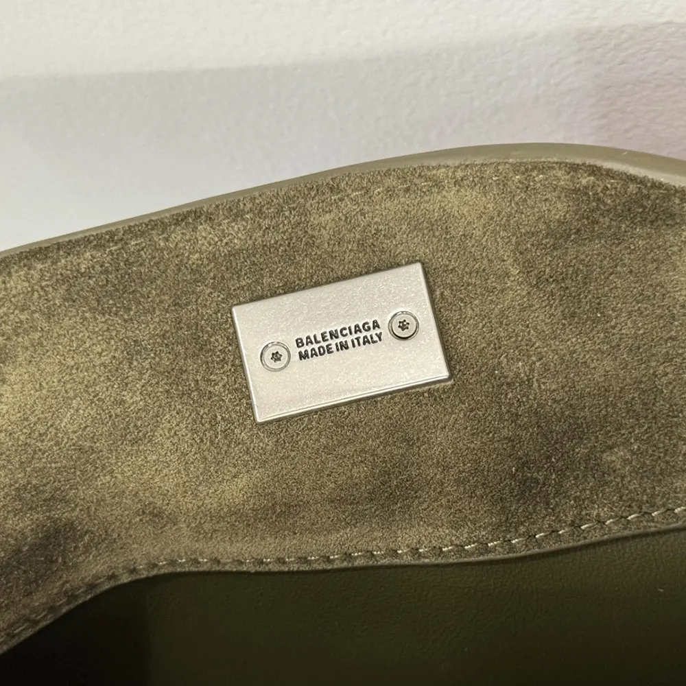 Balenciaga Women Rodeo Handbag Medium In Khaki Waxed Suede Calfskin And Smooth Calfskin - image 10