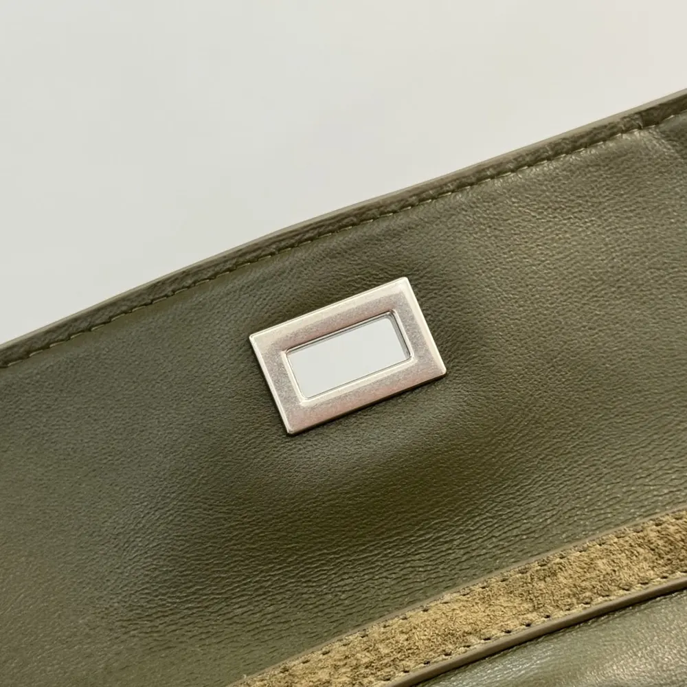 Balenciaga Women Rodeo Handbag Medium In Khaki Waxed Suede Calfskin And Smooth Calfskin - image 8