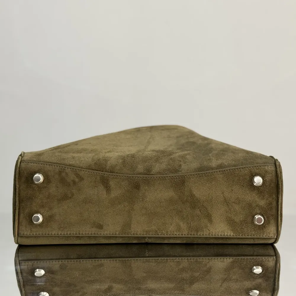 Balenciaga Women Rodeo Handbag Medium In Khaki Waxed Suede Calfskin And Smooth Calfskin - image 5