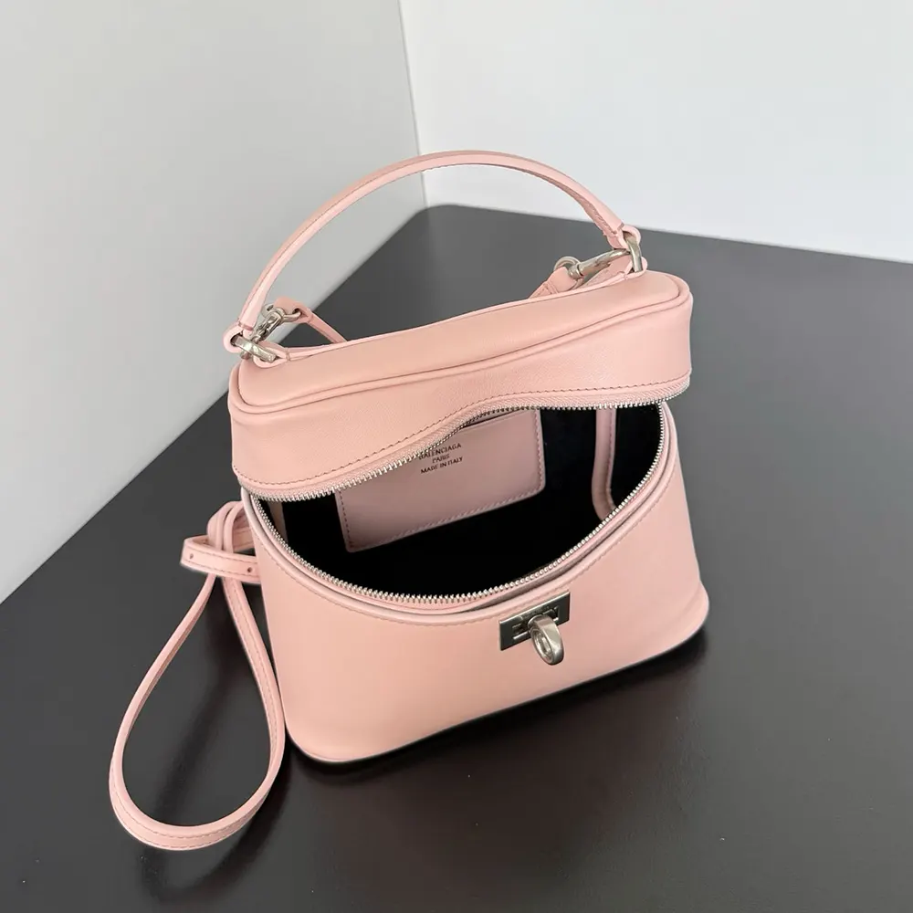 Balenciaga Women Rodeo Vanity In Suede Pink Smooth Calfskin - image 6
