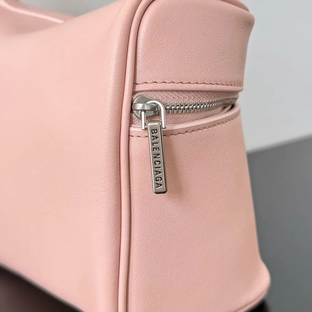 Balenciaga Women Rodeo Vanity In Suede Pink Smooth Calfskin - image 8