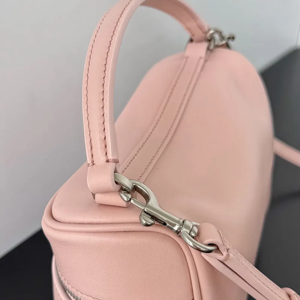 Balenciaga Women Rodeo Vanity In Suede Pink Smooth Calfskin - image 7
