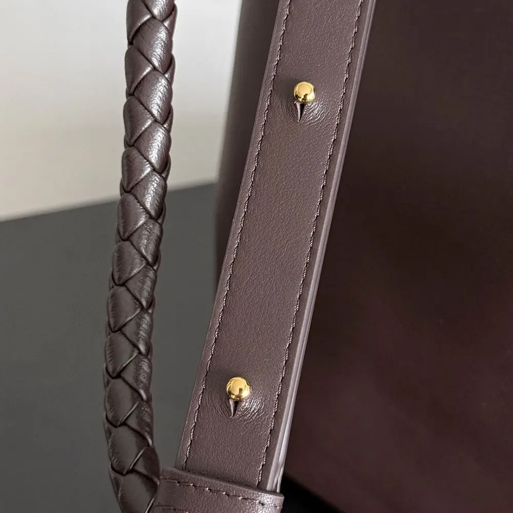 Bottega Veneta Women Andiamo Bucket in Silky Calf Leather-Chocolate - image 8