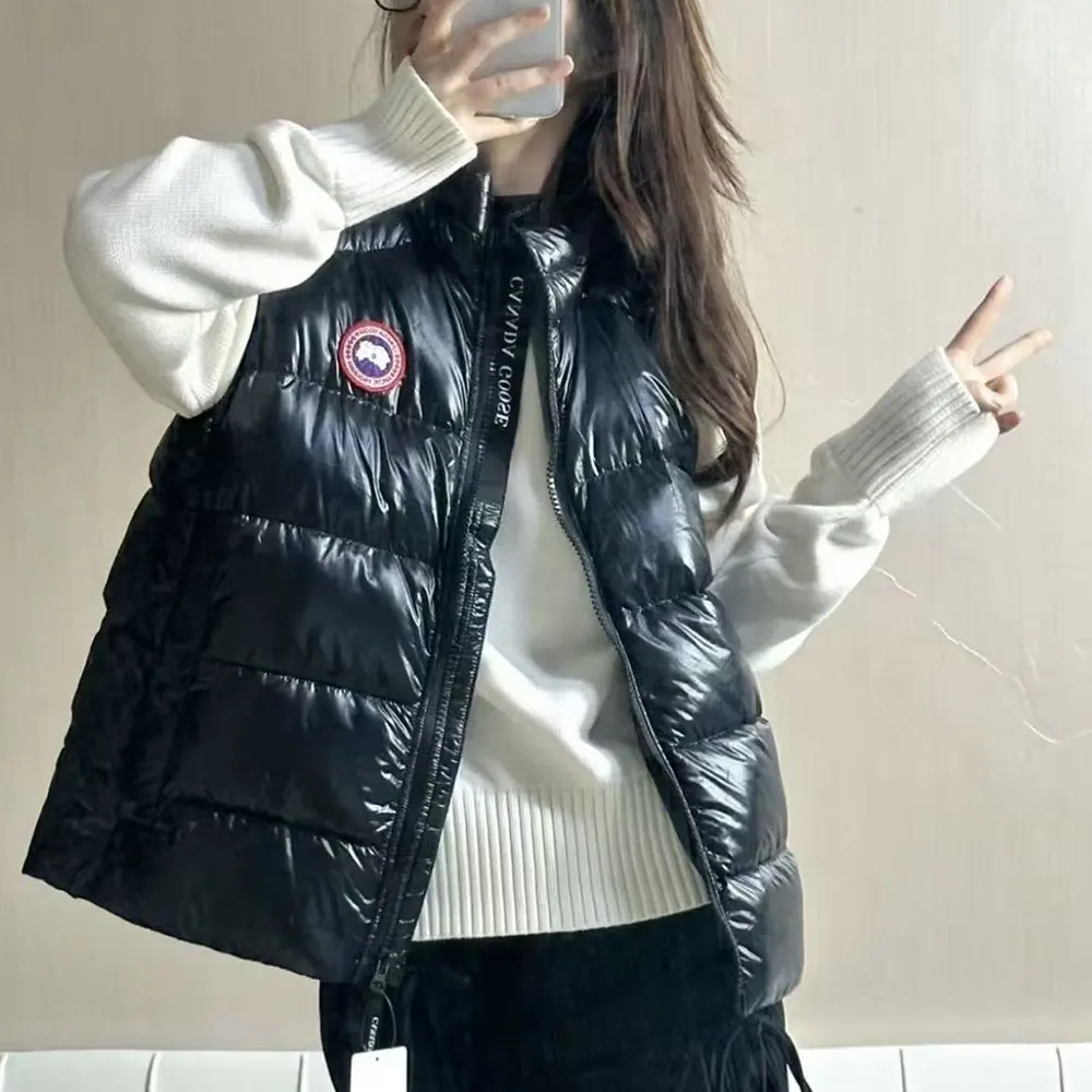 Canada Goose Women Crofton Vest with Recycled Feather-Light-Ripstop-Black - image 5
