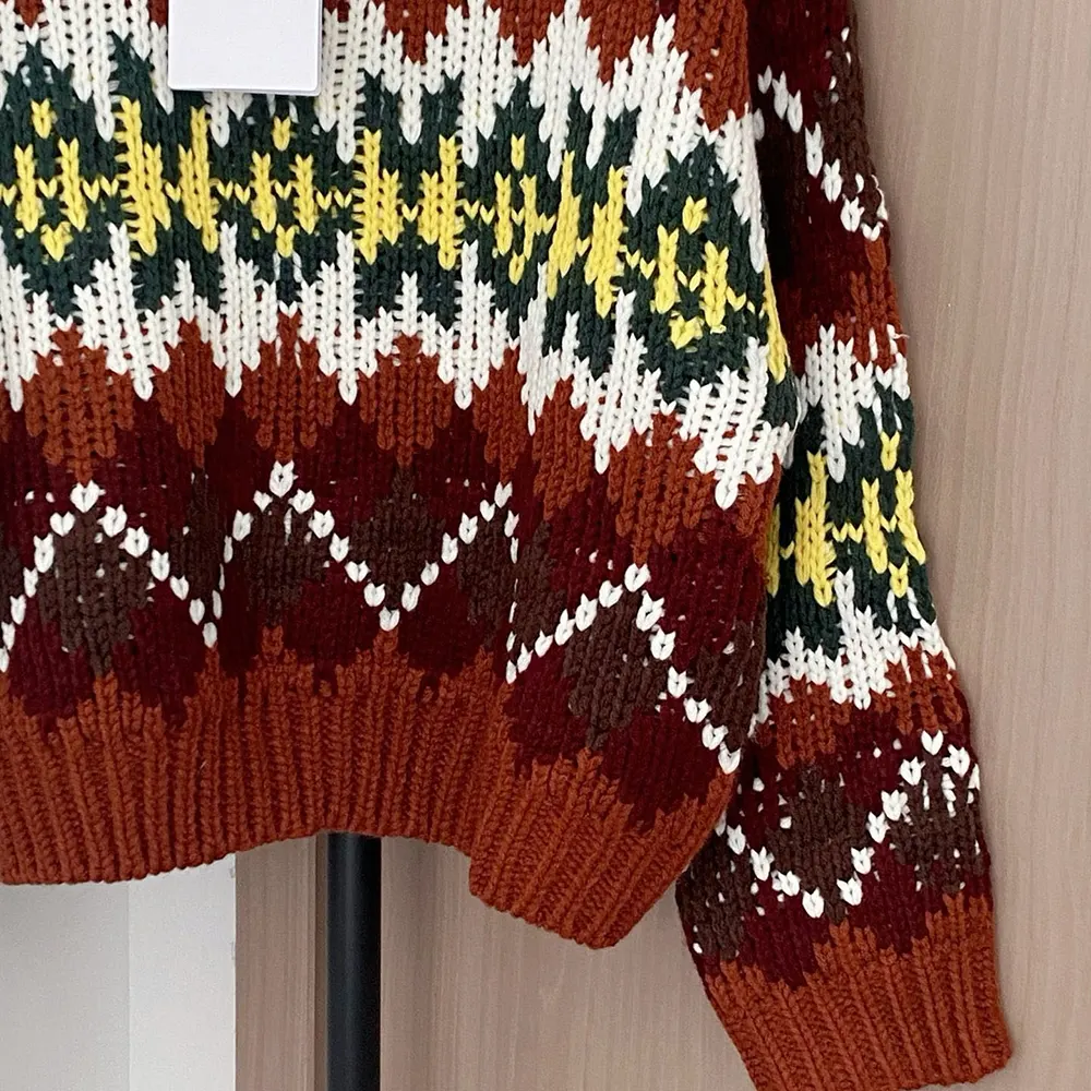 Celine Women Crewneck Sweater In Fair Isle Wool - image 7