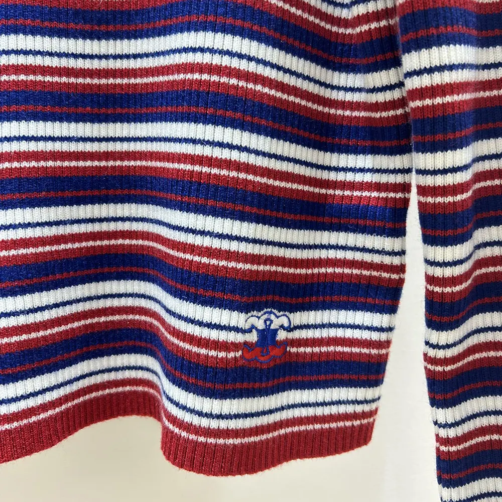 Celine Women Turtleneck Sweater In Striped Ribbed Wool - image 7