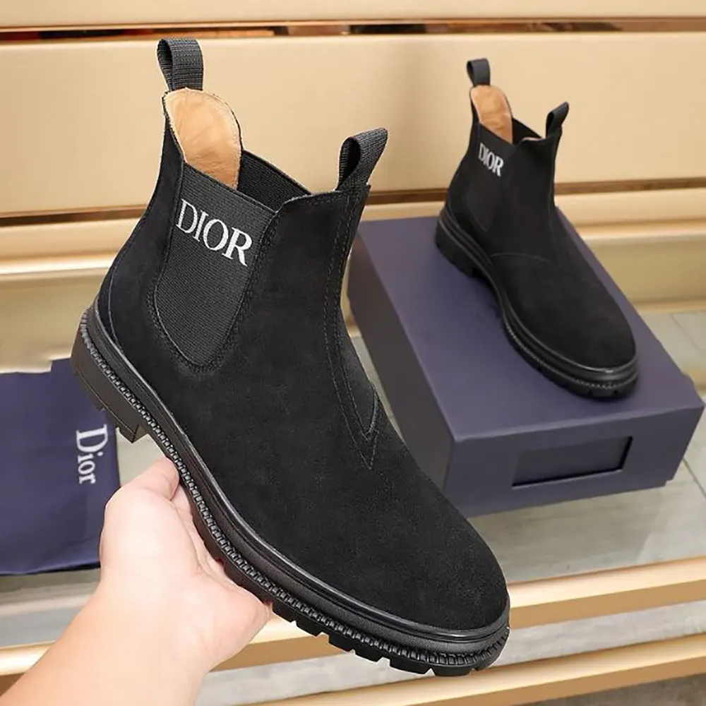 Dior Men D-Town Ankle Boot Black Suede Calfskin - image 4