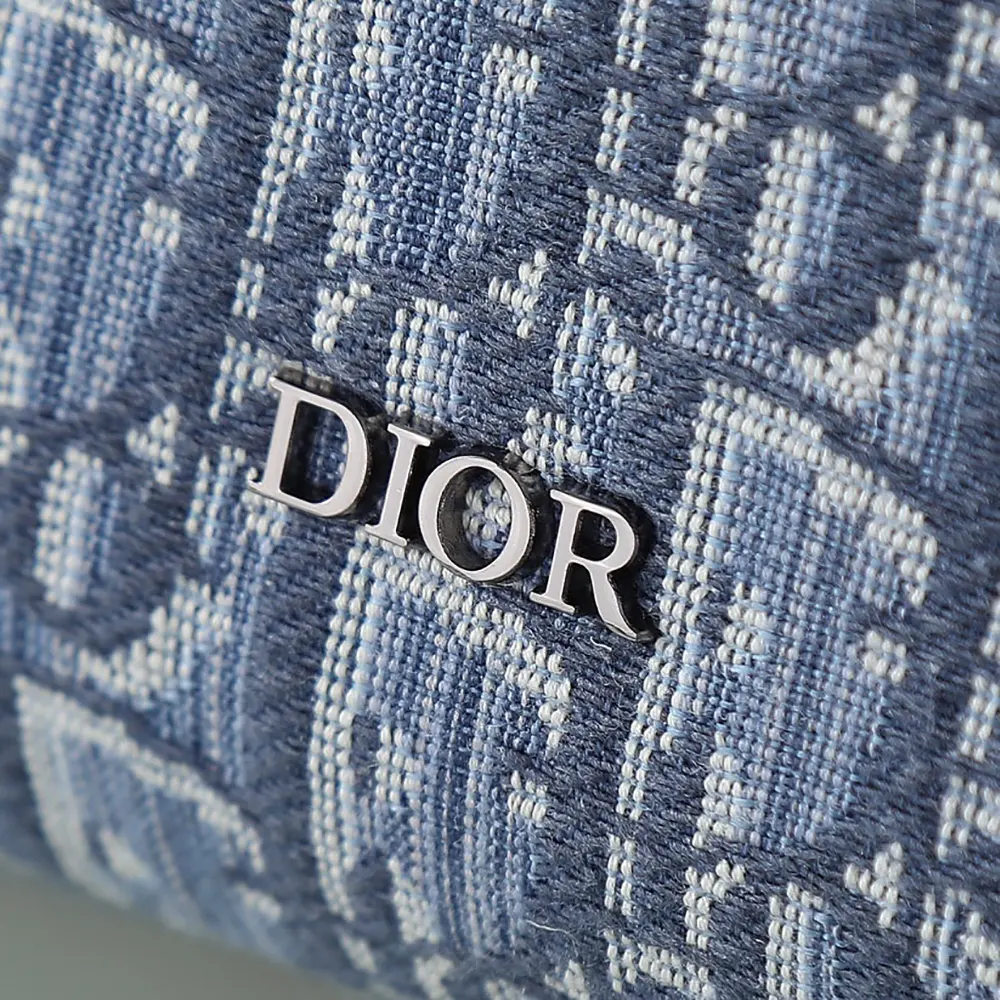 Dior Men Medium Rider Soft Hobo Bag Blue Dior Oblique Jacquard and Blue Grained Calfskin - image 8