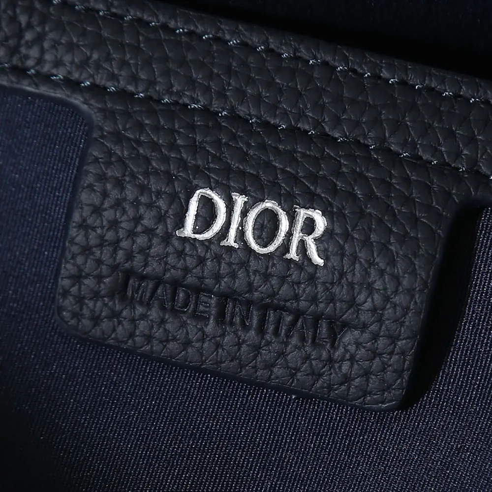 Dior Men Medium Rider Soft Hobo Bag Blue Dior Oblique Jacquard and Blue Grained Calfskin - image 10