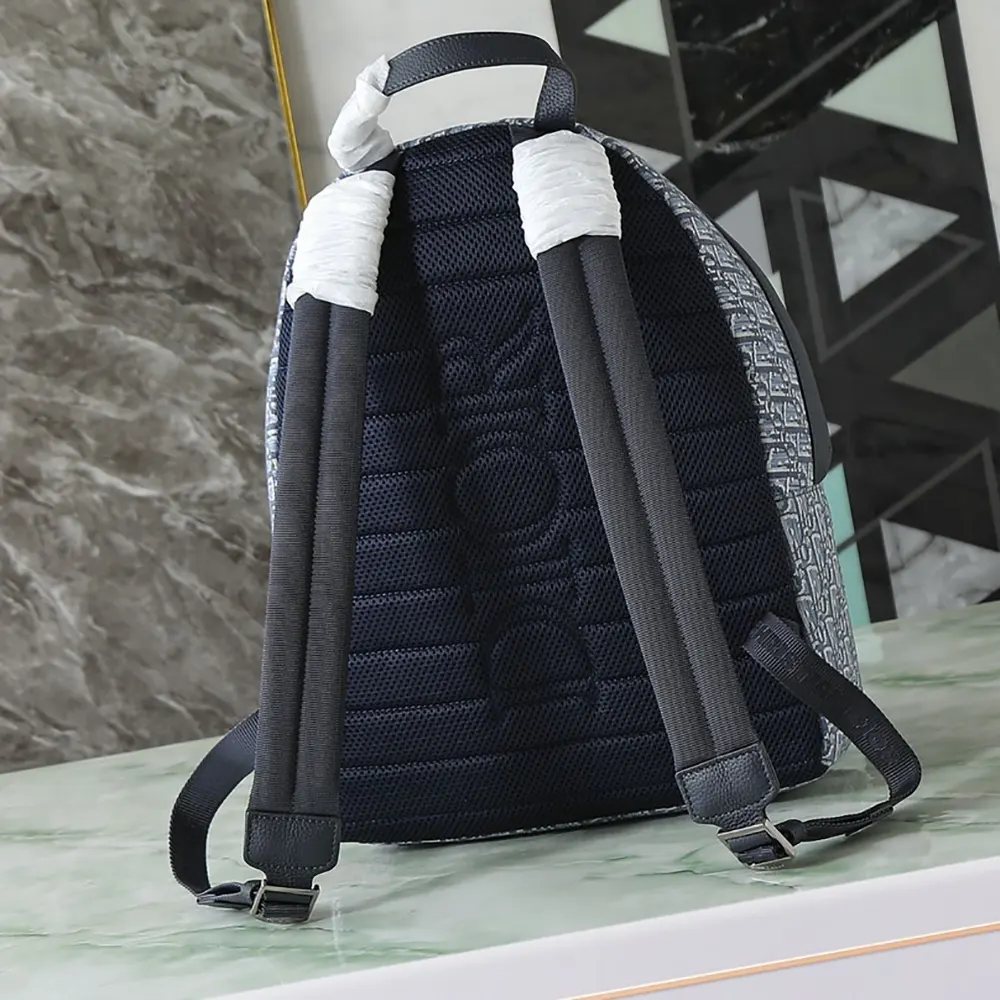 Dior Men Rider Backpack Blue Dior Oblique Jacquard - image 4
