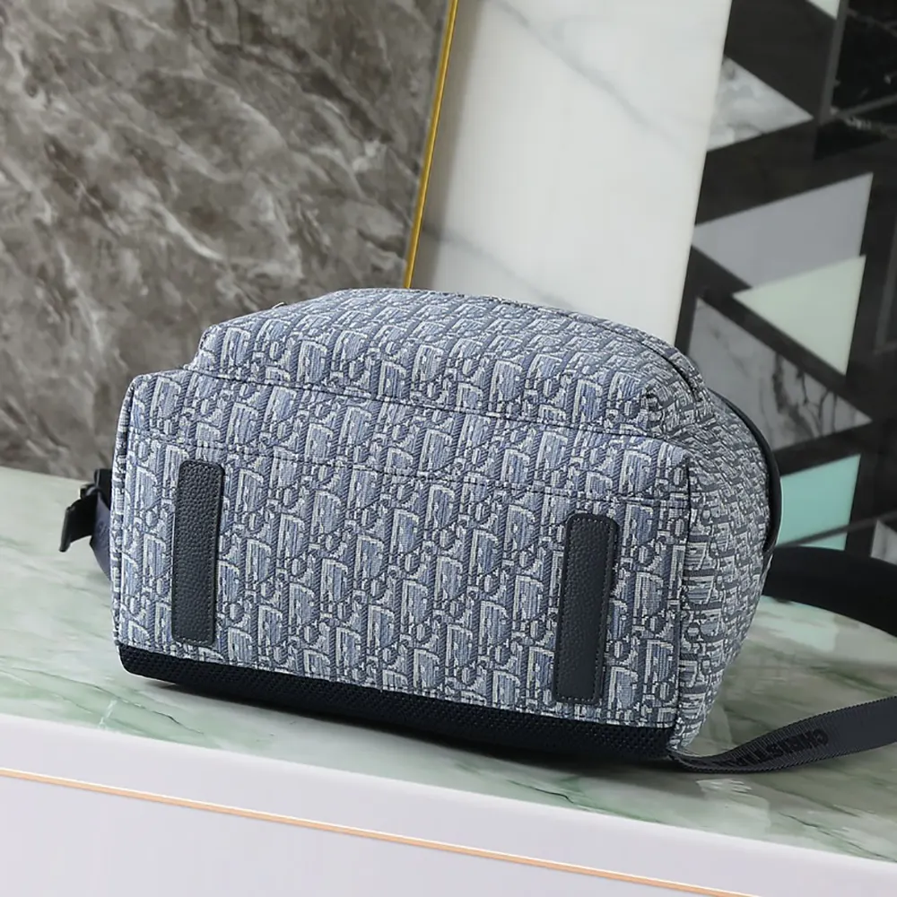 Dior Men Rider Backpack Blue Dior Oblique Jacquard - image 5