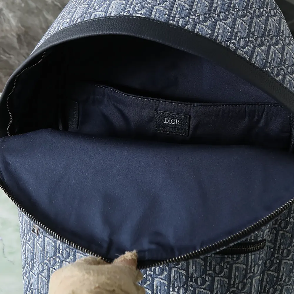 Dior Men Rider Backpack Blue Dior Oblique Jacquard - image 10