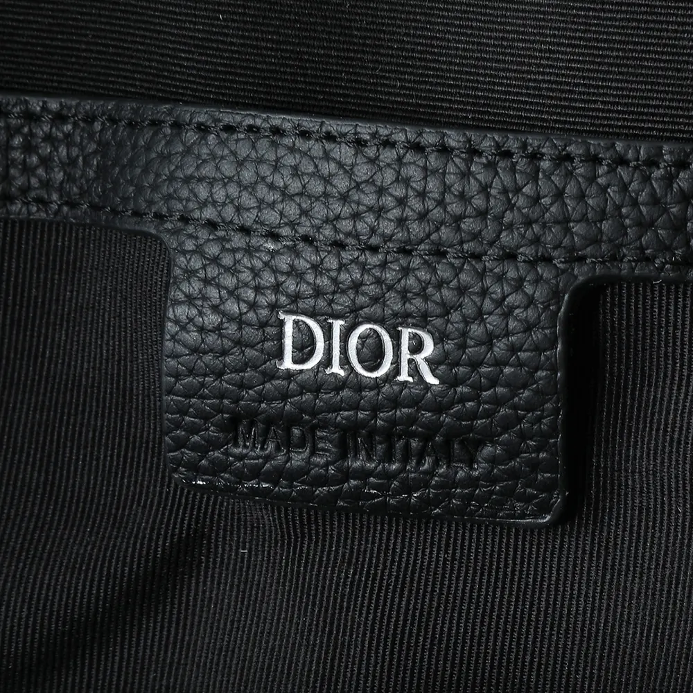 Dior Men Rider Soft Zipped Backpack Beige and Black Dior Oblique Jacquard with Black Grained Calfskin - image 9