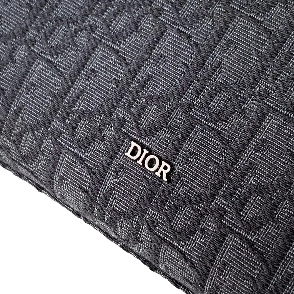 Dior Men Saddle A5 Triangle Pouch Black Dior Oblique Jacquard and Black Grained Calfskin - image 9