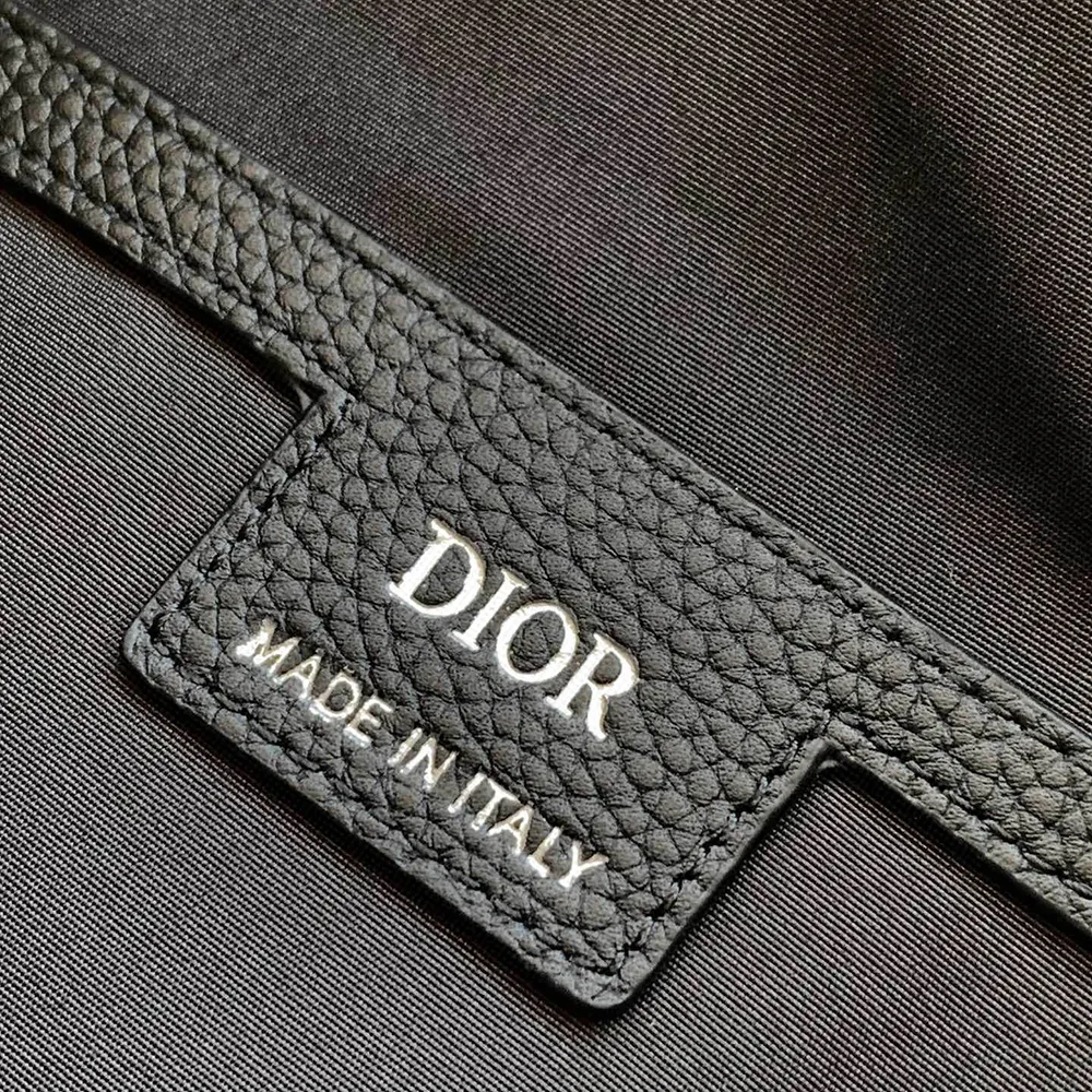Dior Men Small Rider Soft Hobo Bag Beige and Black Dior Oblique Jacquard with Black Grained Calfskin - image 10