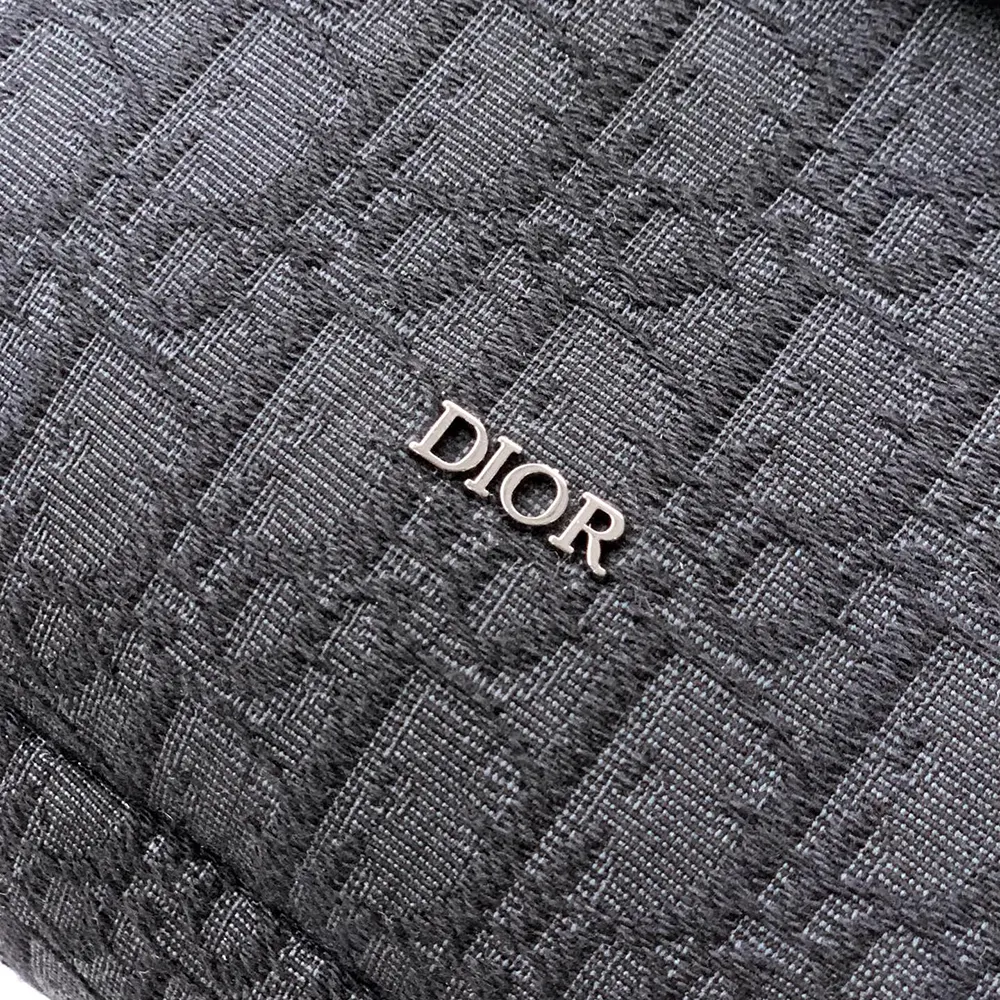 Dior Men Small Rider Soft Hobo Bag Black Dior Oblique Jacquard and Black Grained Calfskin - image 9