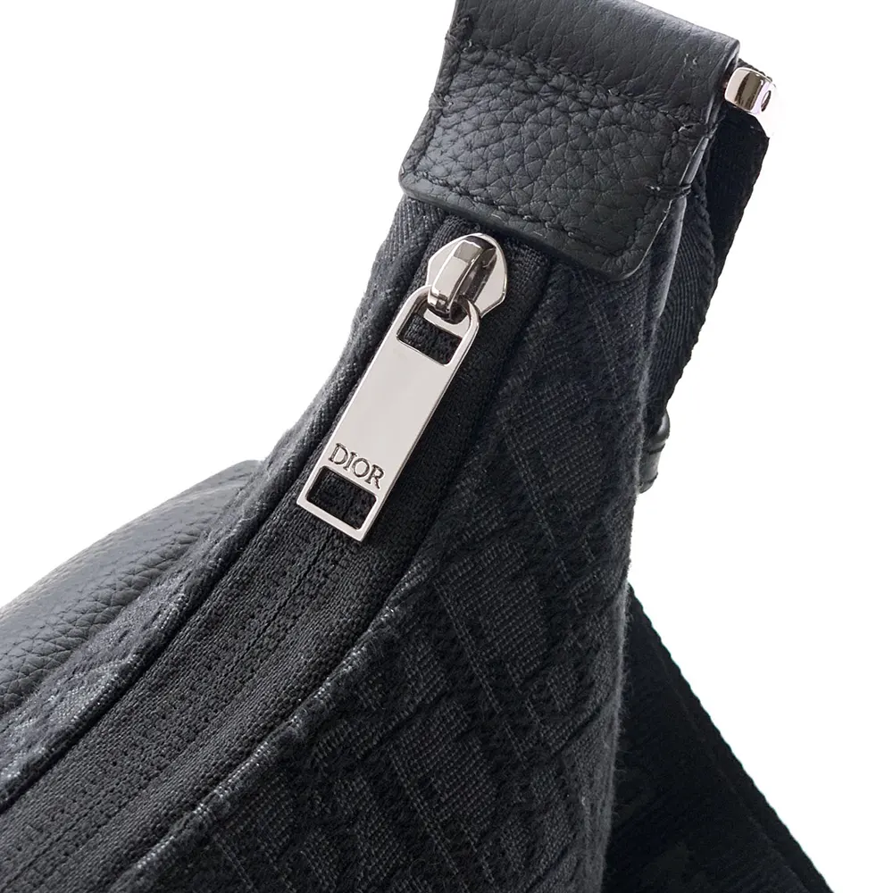 Dior Men Small Rider Soft Hobo Bag Black Dior Oblique Jacquard and Black Grained Calfskin - image 8