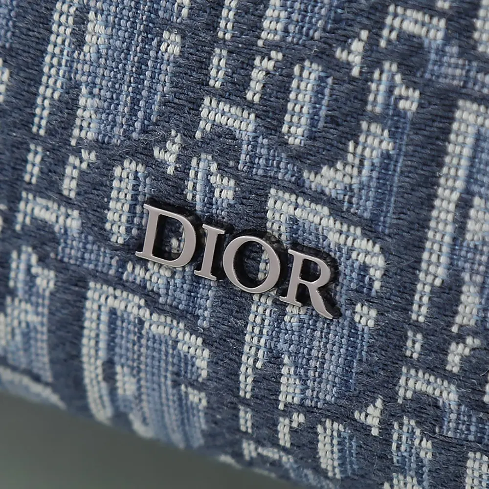 Dior Men Small Rider Soft Hobo Bag Blue Dior Oblique Jacquard and Blue Grained Calfskin - image 8