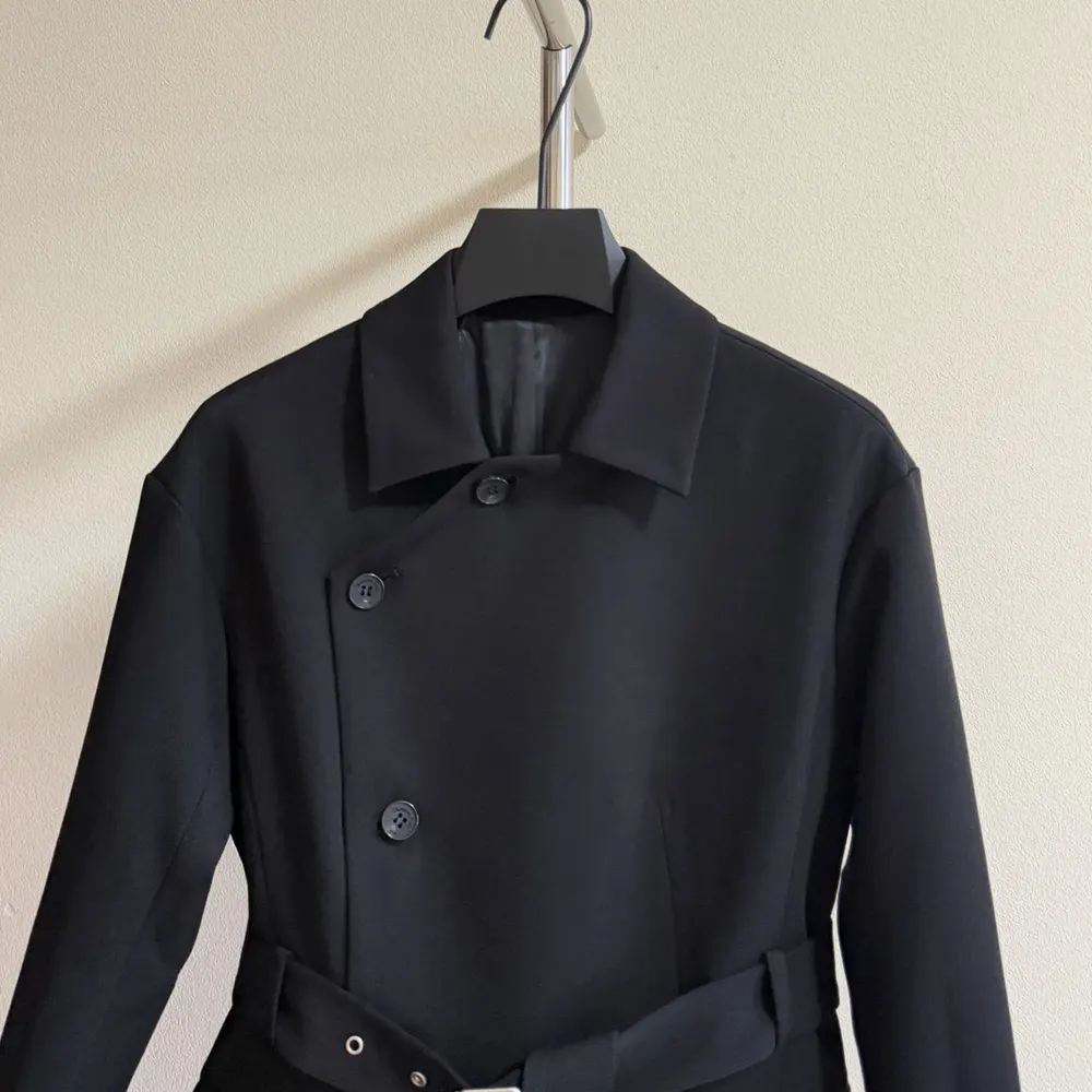 Dior Women Belted Jacket Black Virgin Wool and Silk Gabardine - image 4