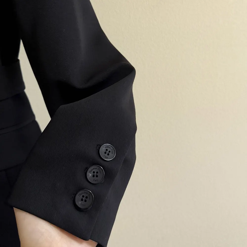 Dior Women Belted Jacket Black Virgin Wool and Silk Gabardine - image 10
