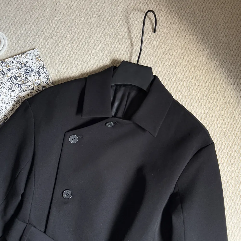 Dior Women Belted Jacket Black Virgin Wool and Silk Gabardine - image 7