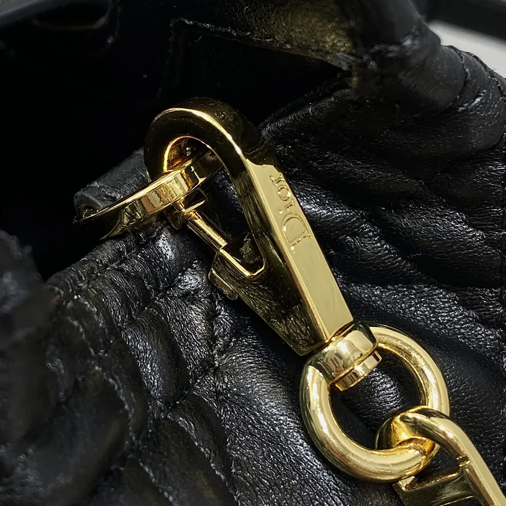 Dior Women Dior Jolie Top Handle Mini Bag Black Cannage Lambskin - image 7