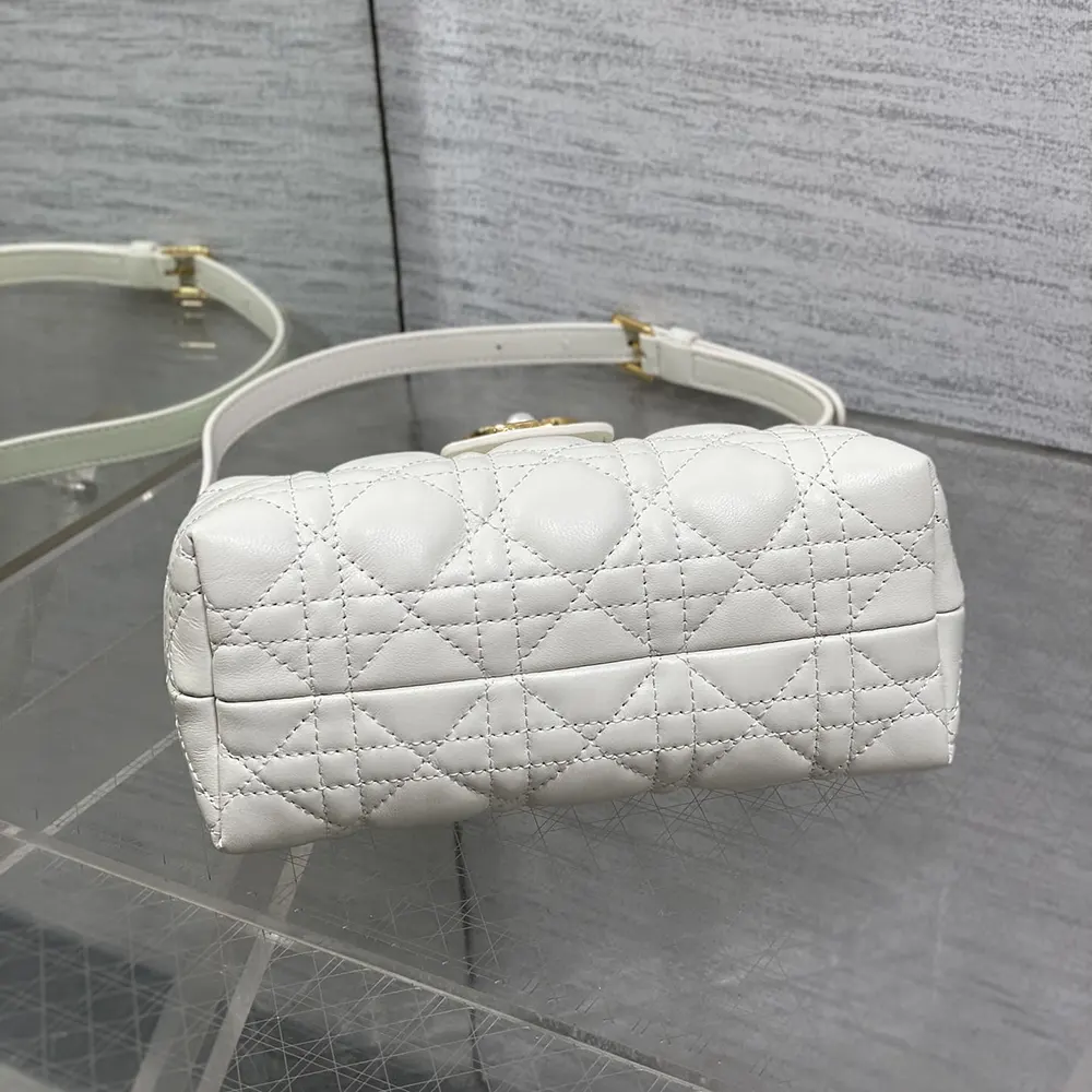 Dior Women Dior Jolie Top Handle Mini Bag Latte Cannage Lambskin - image 5