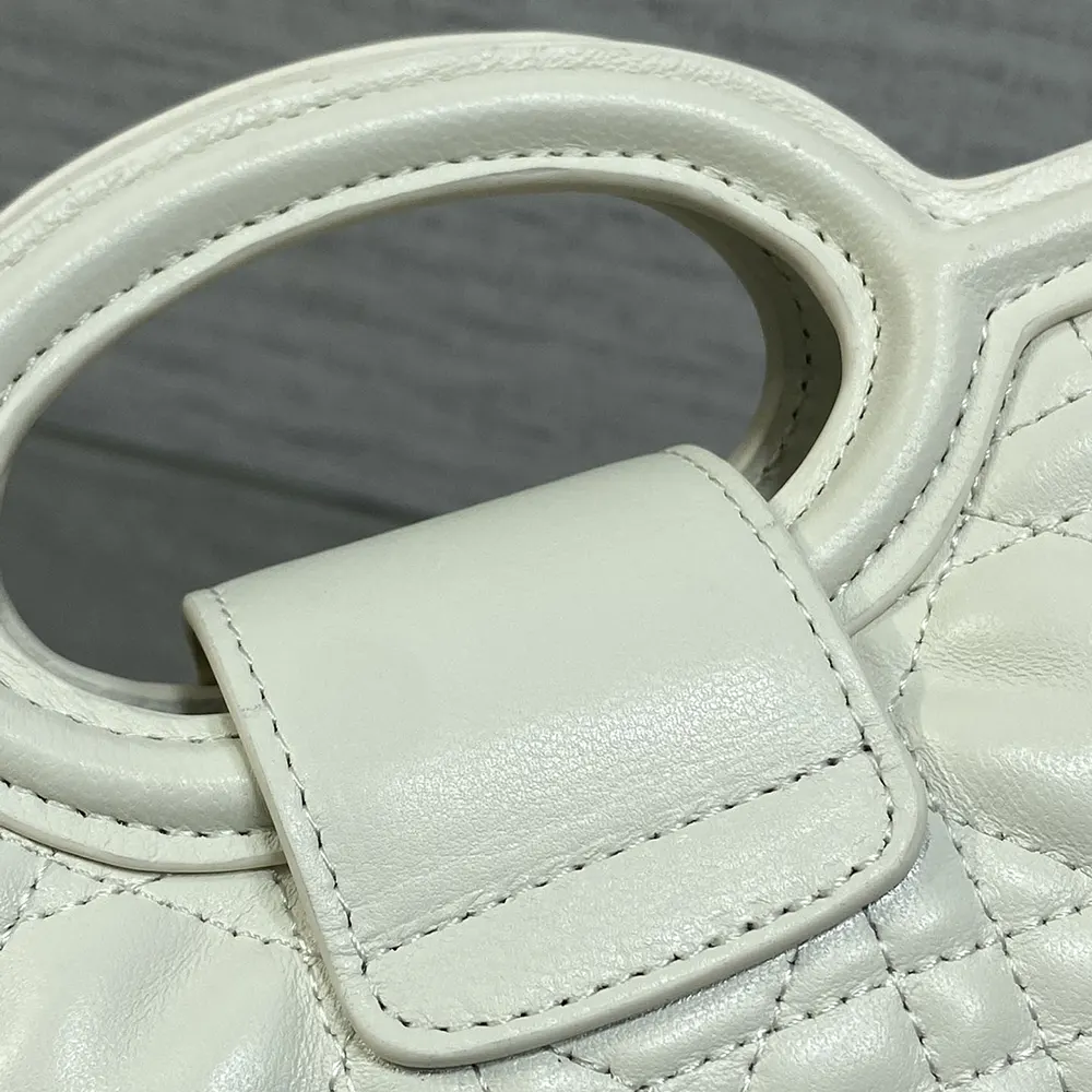 Dior Women Dior Jolie Top Handle Mini Bag Latte Cannage Lambskin - image 8