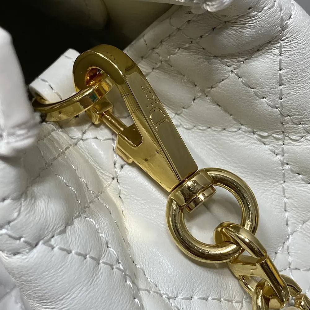 Dior Women Dior Jolie Top Handle Mini Bag Latte Cannage Lambskin - image 7