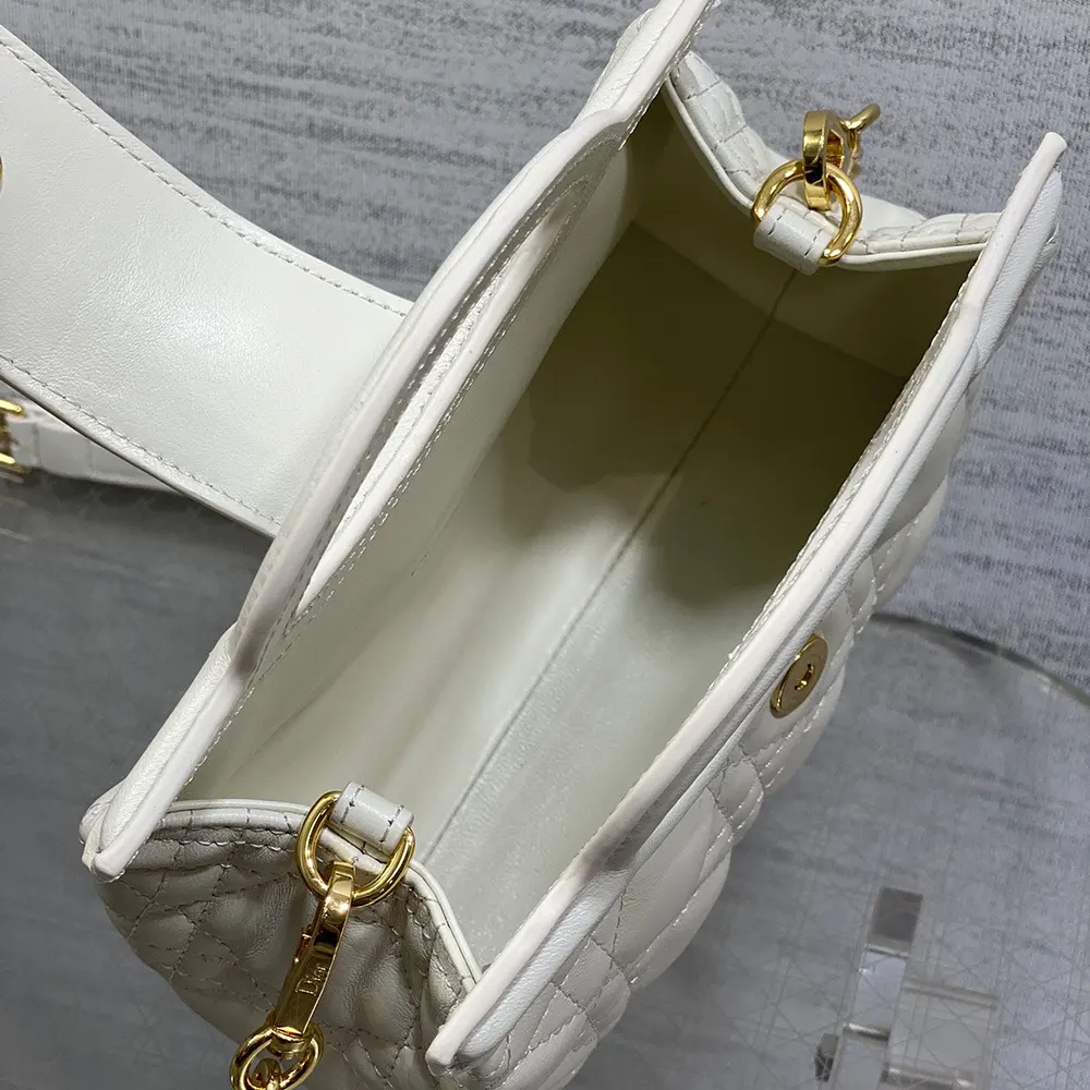 Dior Women Dior Jolie Top Handle Mini Bag Latte Cannage Lambskin - image 6