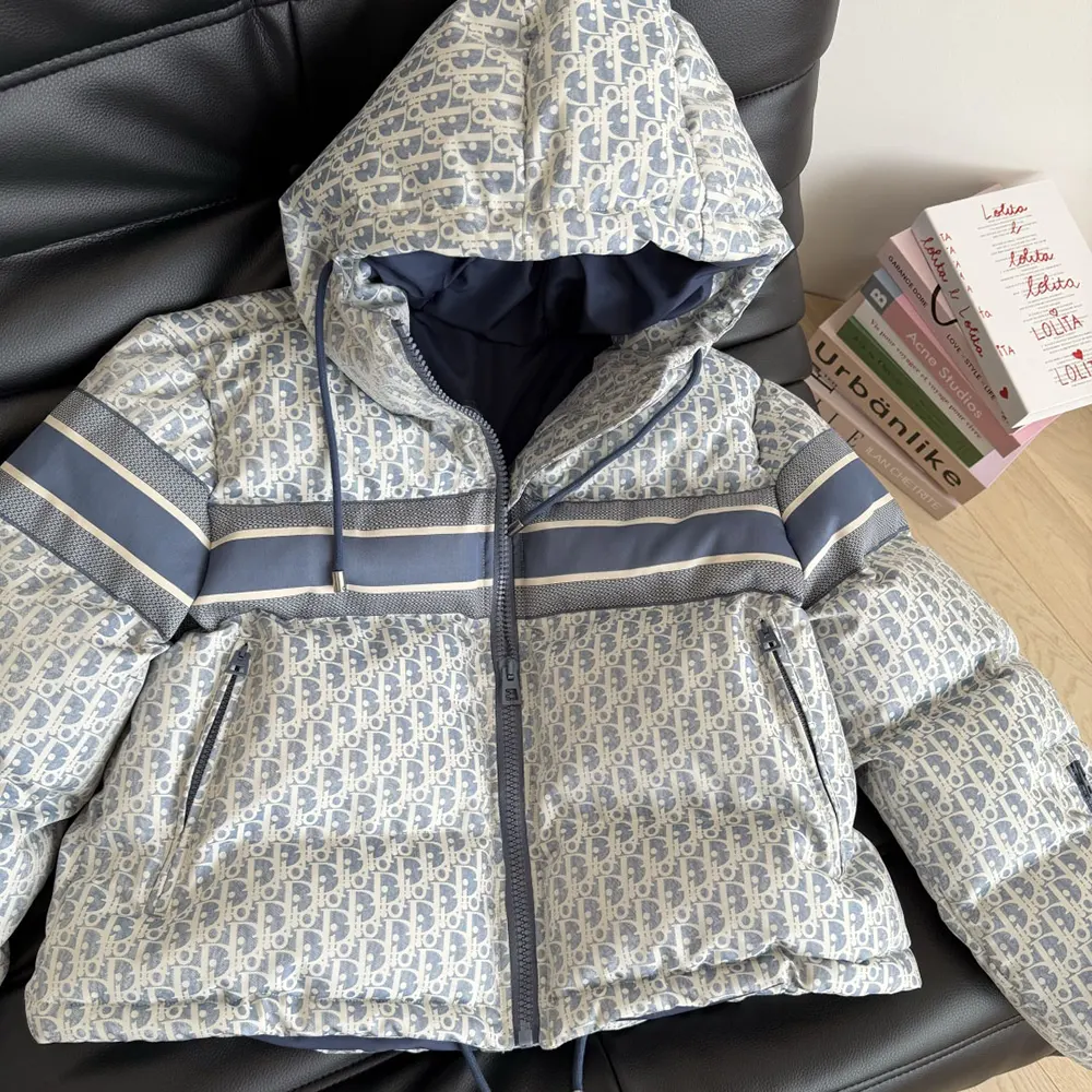 Dior Men DiorAlps Cropped Puffer Jacket with Hood Blue and White Dior Oblique Quilted Technical Taffeta - image 4
