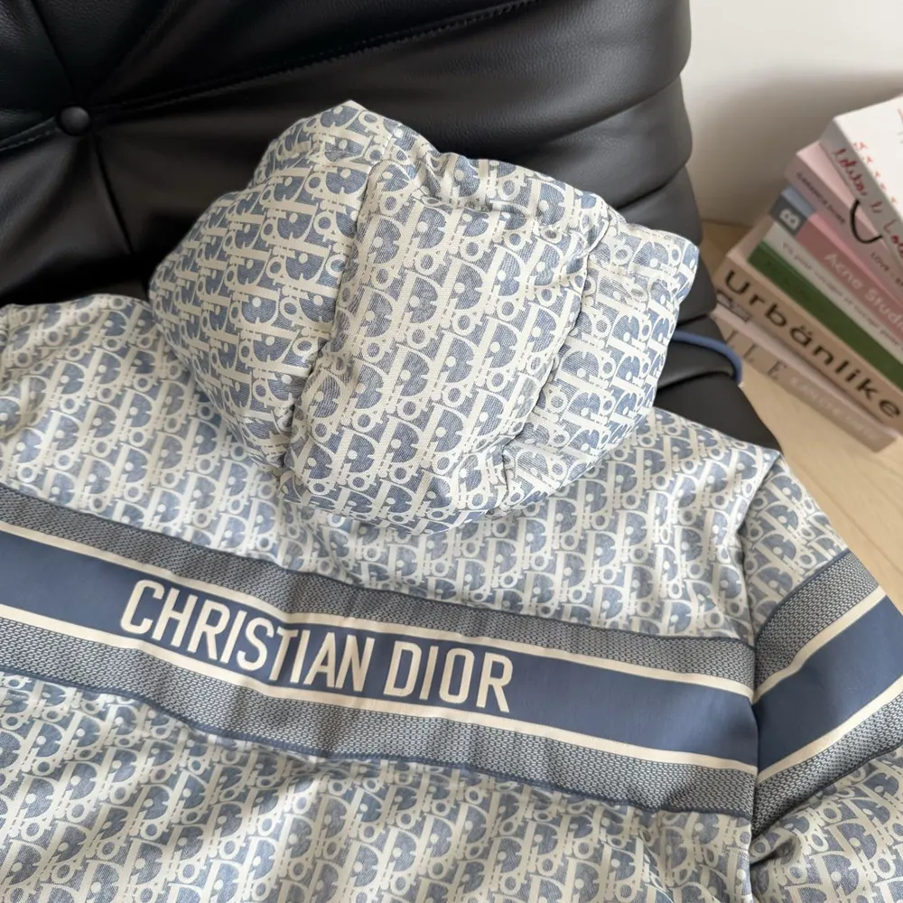 Dior Men DiorAlps Cropped Puffer Jacket with Hood Blue and White Dior Oblique Quilted Technical Taffeta - image 9