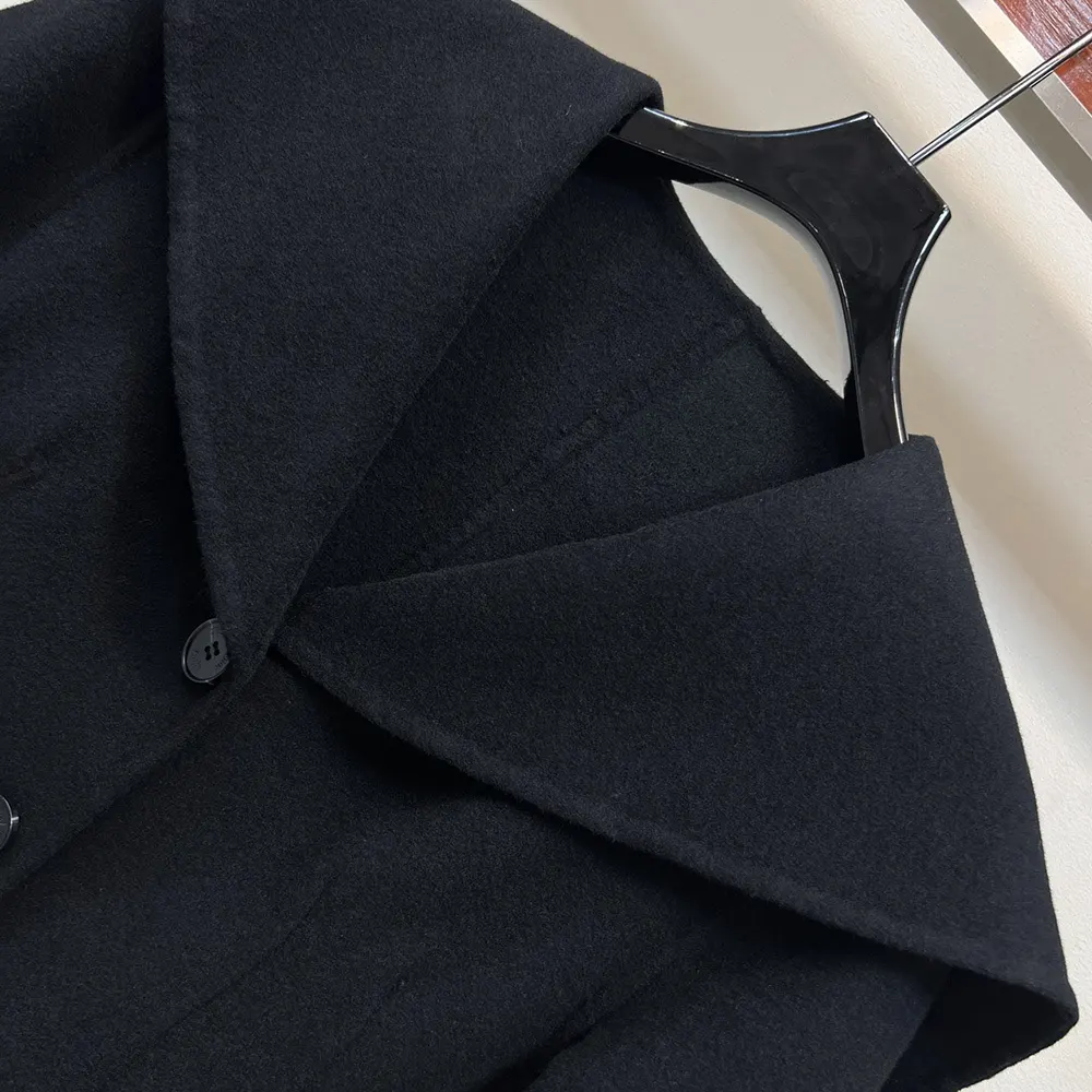 Dior Women Fitted Jacket with Sailor Collar Black Double-Sided Virgin Wool-Angora-Blend Felt - image 4